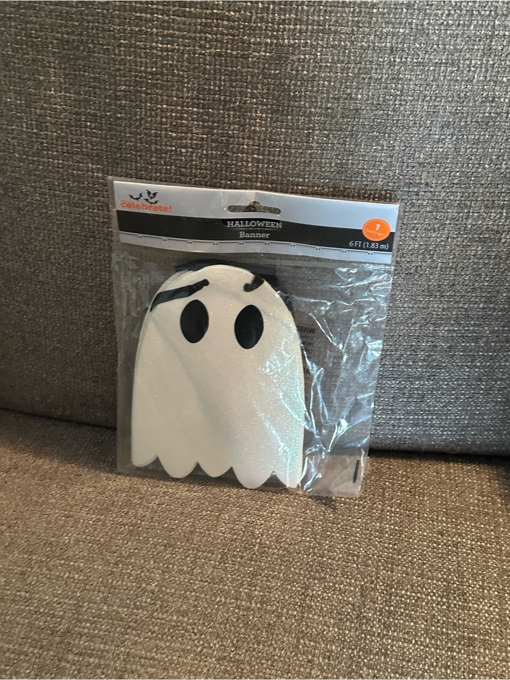 White Ghost Halloween Banner - Kids Costume Decor